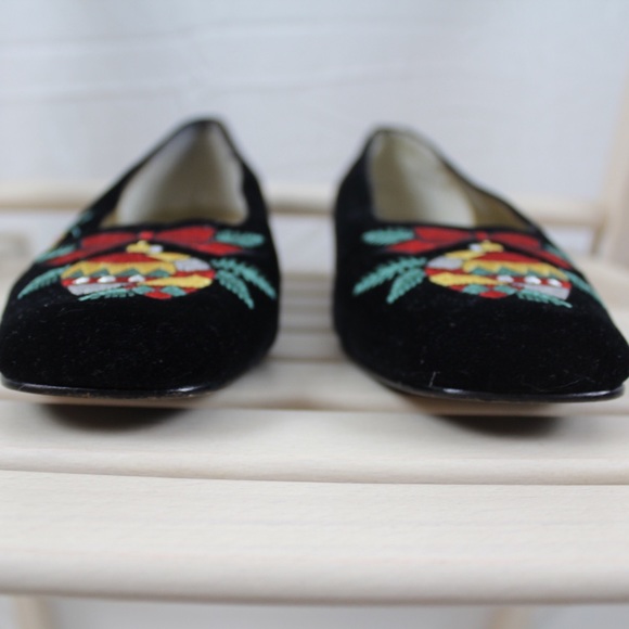 Christmas Velvet Embroidered Shoes by Nina Sz 7.5 - Picture 2 of 8